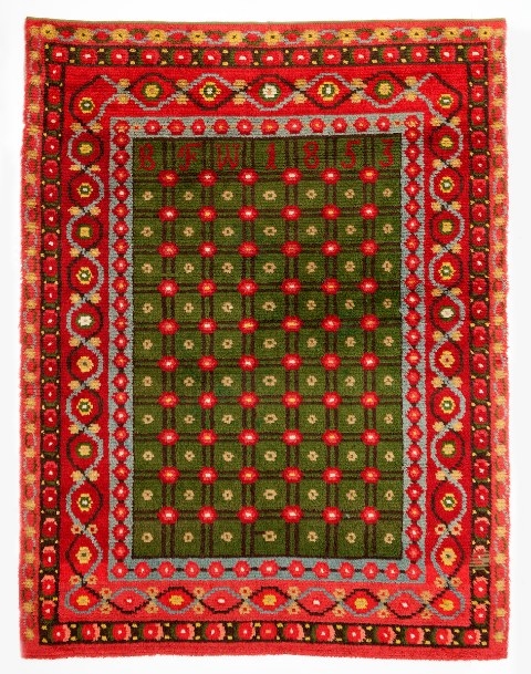 Düğümlü havlı eski bir halı, 1853