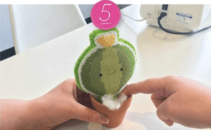 Kanaviçe işi 3d kaktüs yapımı